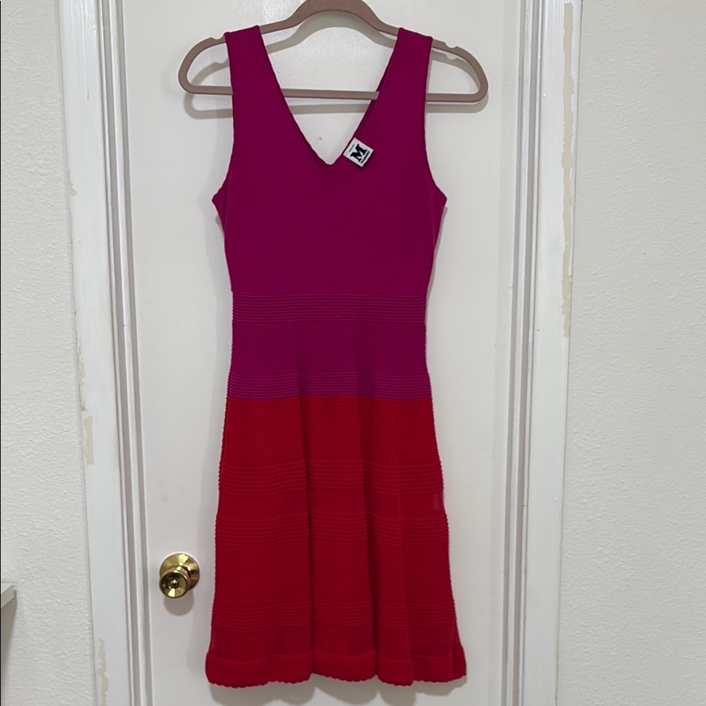 Stylish Misspni Pink and Red-Orange Dress